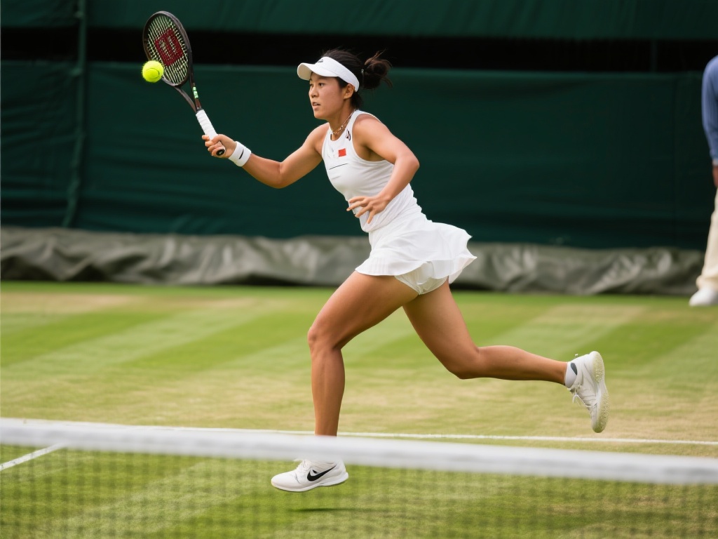 此外，她的灵活脚步与犀利拦截能力在网前特